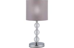 HOME Corsica Crackle Table Lamp - Chrome.